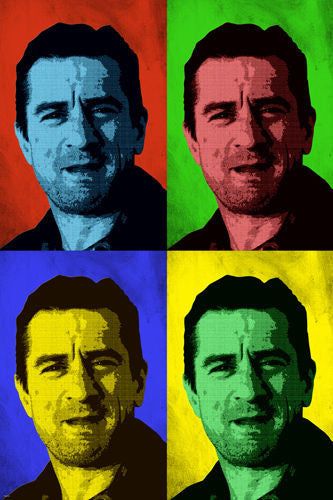 ROBERT DE NIRO celebrity ACTOR pop art poster MULTIPLE IMAGES 24X36 colorful
