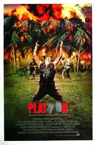 VIETNAM war PLATOON movie poster 1986 WILLEM DAFOE charlie sheen 24X36 GUNS