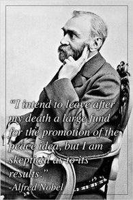 motivational inspirational quote poster ALFRED NOBEL inventor chemist 24X36
