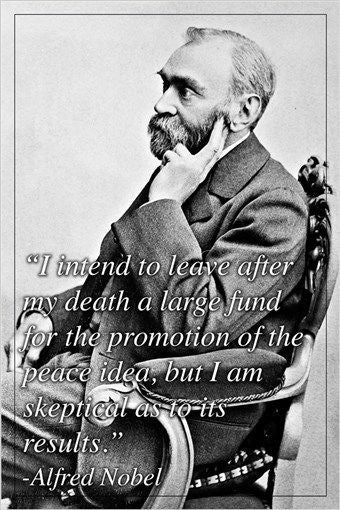 motivational inspirational quote poster ALFRED NOBEL inventor chemist 24X36