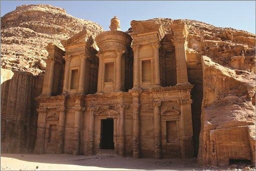ruins of petra VINTAGE ARCHEOLOGICAL POSTER historic collectors 24X36 RARE