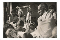 ghandi FASTS FOR PEACE political SPIRITUAL inspirational poster 1948 24X36