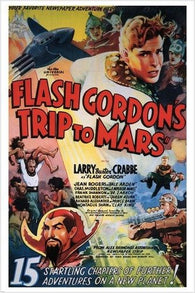 LARRY CRABBE as FLASH GORDON in TRIP TO MARS movie poster 1938 UNIQUE 24x36