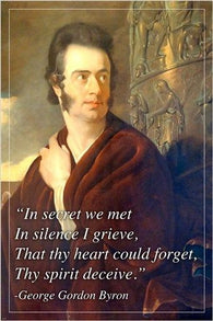 ENGLISH POET george gordon byron INSPIRATIONAL PHOTO POSTER 24X36 rare new
