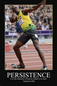 Perseverance Quote USAIN BOLT MOTIVATIONAL Poster 24X36 Prized Athlete