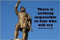 ALEXANDER THE GREAT quote poster NOTHING IMPOSSIBLE to him who try 24X36 NEW