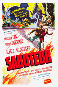 SABOTEUR movie poster HITCHCOCK with PRISCILLA LANE robert cummings 24X36