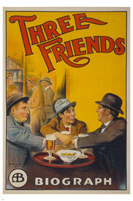 THREE FRIENDS - A BIOGRAPH FILM Vintage Movie Poster 24X36 FELLOWSHIP Rare