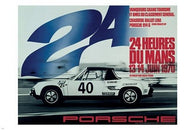 PRECISION RACING vintage sports poster 24 HOURS DU MANS race 24X36