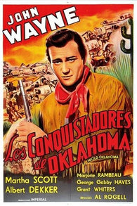 JOHN WAYNE vintage movie poster IN OLD OKLAHOMA spanish format 24X36 WESTERN
