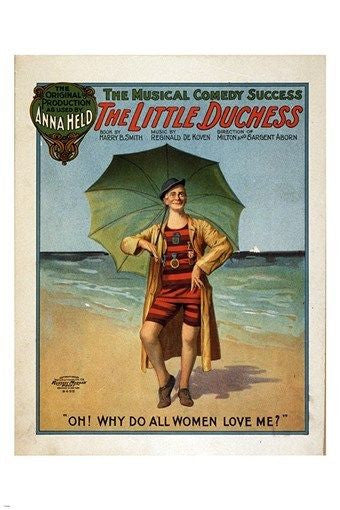 vintage theater poster THE LITTLE DUCHESS the musical comedy success 24X36
