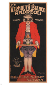 vermouth Bianco Andreoli VINTAGE POSTER A Bresciani 1919 italy 24X36 FAMOUS