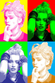 MADONNA celebrity SINGER pop art poster MULTIPLE IMAGES 24X36 art SEXY