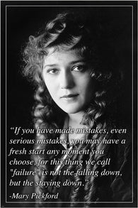 MARY PICKFORD distinguished american actress INSPIRING quote poster 24X36
