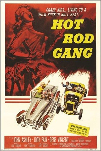 HOT ROD GANG american international 1958 VINTAGE MOVIE POSTER sexy hot 24X36
