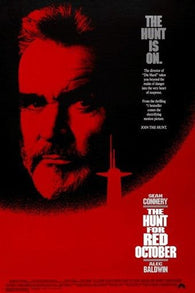 TOM CLANCY'S the HUNT for RED OCTOBER 1990 movie poster SEAN CONNERY 24X36