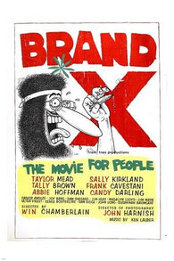 1970 BRAND X cult movie poster COUNTERCULTURE COMEDY wynn chamberlain 24X36