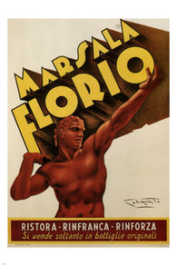 Marsala Florio VINTAGE AD POSTER Plinio Codognato ITALY 1930 24X36 hot RARE