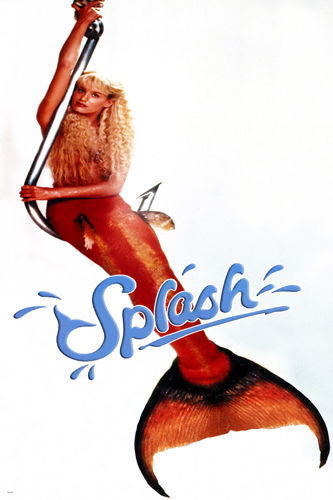 SPLASH movie poster darryl HANNA mermaid tail HOOK blonde curls 24X36 –  Poster Merchant
