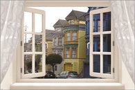 WINDOW into SAN FRANCISCO architecture poster HAIGHT ASHBURY 'HOOD 24X36 hip
