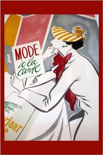 vintage ad poster FOR A FASHION MAGAZINE classy new COLLECTORS 24X36 HOT