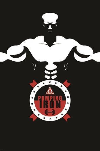 pumping IRON fitness POSTER big muscles washboard abs MOTIVATIONAL 24X36 new
