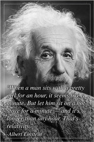 inspirational FUNNY quote poster ALBERT EINSTEIN genius physicist 24X36