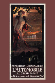 L'Automobile au GRAND PALAIS vintage ad poster G Rochegrosse 24X36 hot NEW