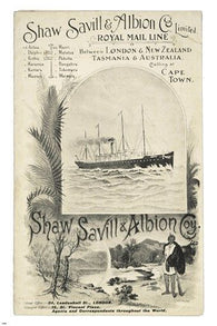 shaw savill & albion company VINTAGE COLLECTORS AD POSTER 1901 24X36 rare