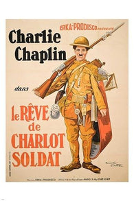 le reve de charlot soldat MOVIE POSTER CHARLIE CHAPLIN COMIC GENIUS 24X36