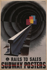 RAILS TO SALES SUBWAY vintage ad POSTER OTIS SHEPARD USA 24X36 unique new