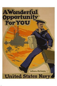 a WONDERFUL opportunity for YOU vintage recruit poster US NAVY 24X36 hot new
