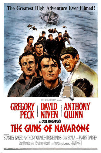 THE GUNS OF NAVARONE movie poster PECK NIVEN QUAID adventure action 24X36
