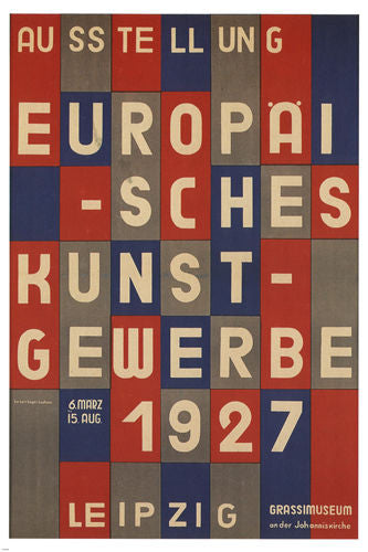 EUROPEAN ART TRADE vintage poster herbert BAYER germany 1927 24X36 PRIZED