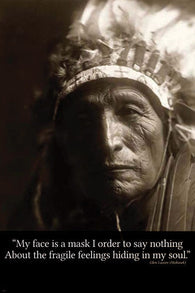 MOHAWK CHIEF quote poster 24X36 STRONG sensitive AMAZING photo SINGULAR