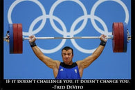 lifting heavy weight OLYMPIC GLORY 24X36 motivational poster about change