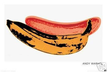 BANANA ANDY WARHOL NEW 24X36 POSTER COLLECTOR PRINT