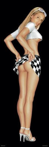 SEXY NASCAR GIRL POSTER Hot Babe RARE NEW 12x36