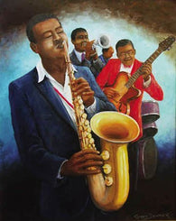 AFRICAN AMERICAN ART PRINT - THE MUSICIANS JAZZ POSTER