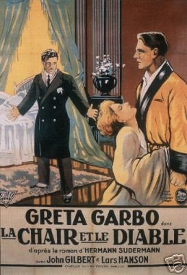 Flesh and the Devil Movie Poster Greta Garbo Vintage