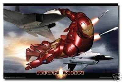 Iron MAN Movie Poster in Flight Rare Hot New 24x36