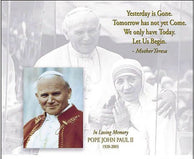 (16x20) In Loving Memory (Pope John Paul II & Mother Teresa) Art Poster Print