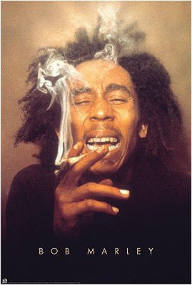 BOB MARLEY POSTER - SMOKING POT - Reggae Jamaica 24X36