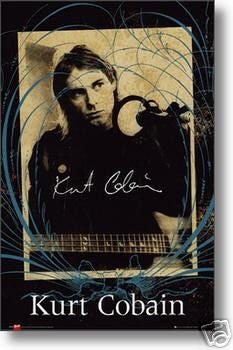 Kurt Cobain Poster Amazing Signed Image Rare HOT