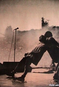 Pearl JAM Poster Live on Stage Back to Back NEW 24x36