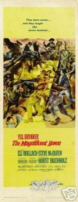 THE Magnificent Seven Movie Poster Steve Mcqueen Rare 1