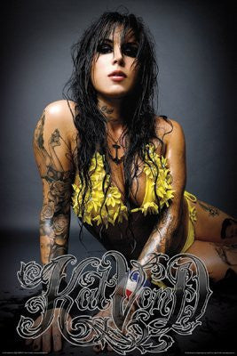KAT VON D POSTER Hot Sexy Shot - Tattoo RARE 24X36