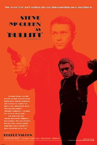 Steve Mcqueen Bullitt Movie Poster Art Print Tv Show / Movie