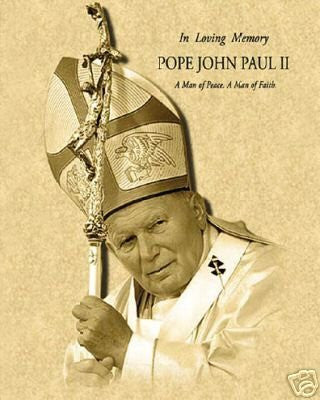Pope John Paul 2 Poster - A Man of Peace - 16x20