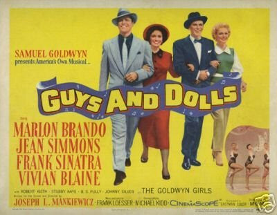 Guys and Dolls Movie Poster Marlon Brando Hot Vintage 3